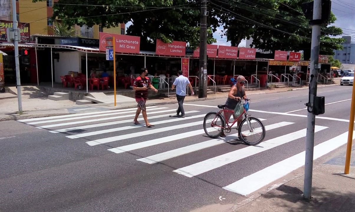 Semob Jp Revitaliza Sinaliza O Horizontal Em Mangabeira E Mais